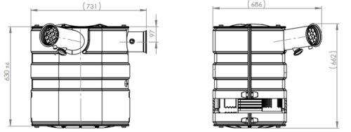 Silencer w. SCR for Volvo