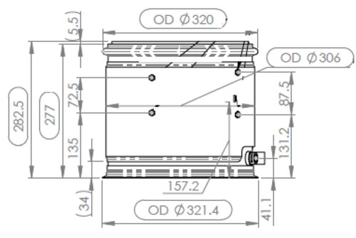 DPF for Cummins - SmartRange (Clamps/Gaskets included)