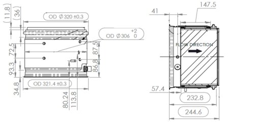 DPF for Cummins - SmartRange (Clamps/Gaskets included)