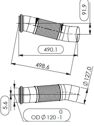 Flex Pipe for Peterbilt