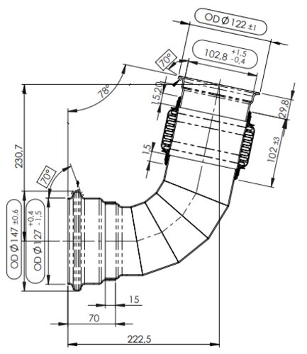 Bellow Pipe for Mack