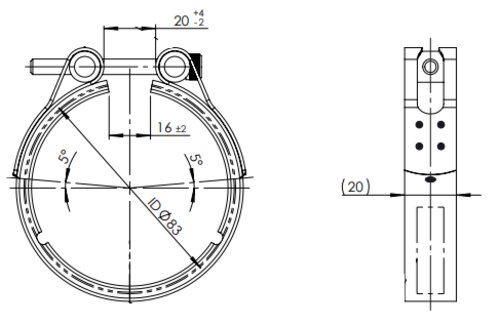 Exhaust Clamp for DAF