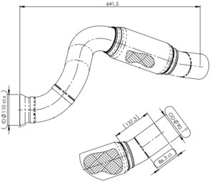Pipe w. Bellow for Mercedes