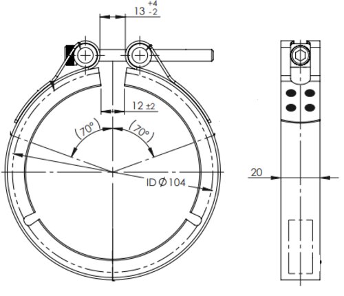 Exhaust Clamp for DAF