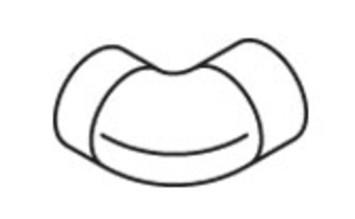 90ø Exhaust Elbow, OD=88.9 / L=180, SPD