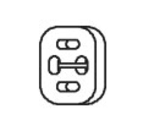 SILENTBLOC pour Iveco, L=33, W=45, H=62, Rubber