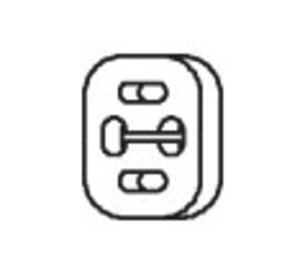 Rubber Mounting for Iveco, L=33, W=45, H=62, Rubber