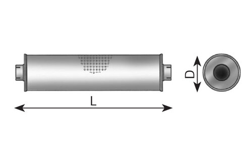 Universal Silencer w. Heat Shield