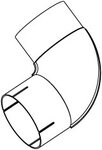 90ø Exhaust Elbow, OD/ID=110/111 / L=200/210, SPD