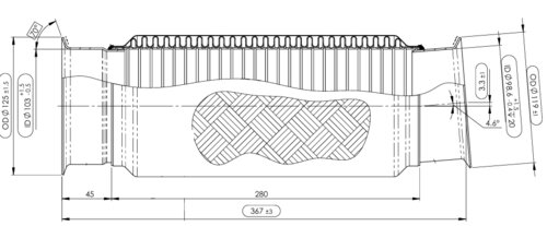 Pipe w. Bellow for Freightliner