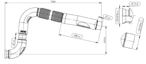 Pipe w. Flex for Mercedes