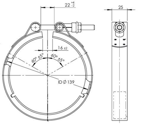 V-Clamp for DAF