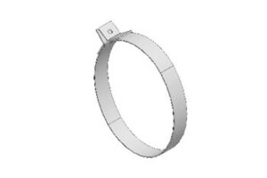 Silencer Strap, L=40, W=300, H=250 mm, ALU