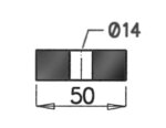 SILENTBLOC pour Renault, dia.=50 /L=20, Rubber