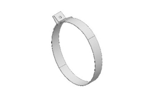 Silencer Strap, L=40, W=300, H=250 mm, ALU