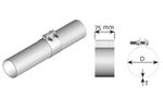ButtFit Flat COLLIER, dia.=69.9 / L=75 mm, ALU