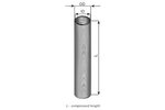 Flex TUBE, D2S+, dia./dia. Int.=124.6/121.2 L=1000, SS