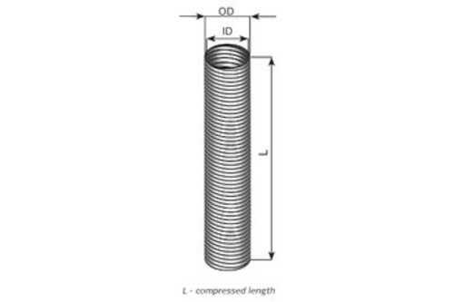 Flex TUBE, D2S+, dia./dia. Int.=124.6/121.2 L=1000, SS