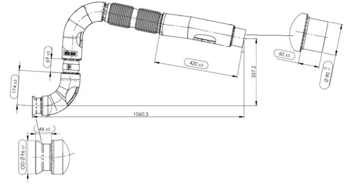 Pipe w. Flex for Mercedes