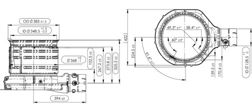SCR 'Pancake' Outlet for Cummins