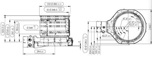 SCR 'Pancake' Outlet for Peterbilt