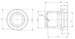 Bushing, 33x31.5mm, SS